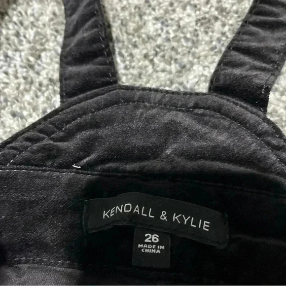 Kendall & Kylie Jumpsuit Women Size 26 Black Velvet Adjustable - Picture 7 of 11